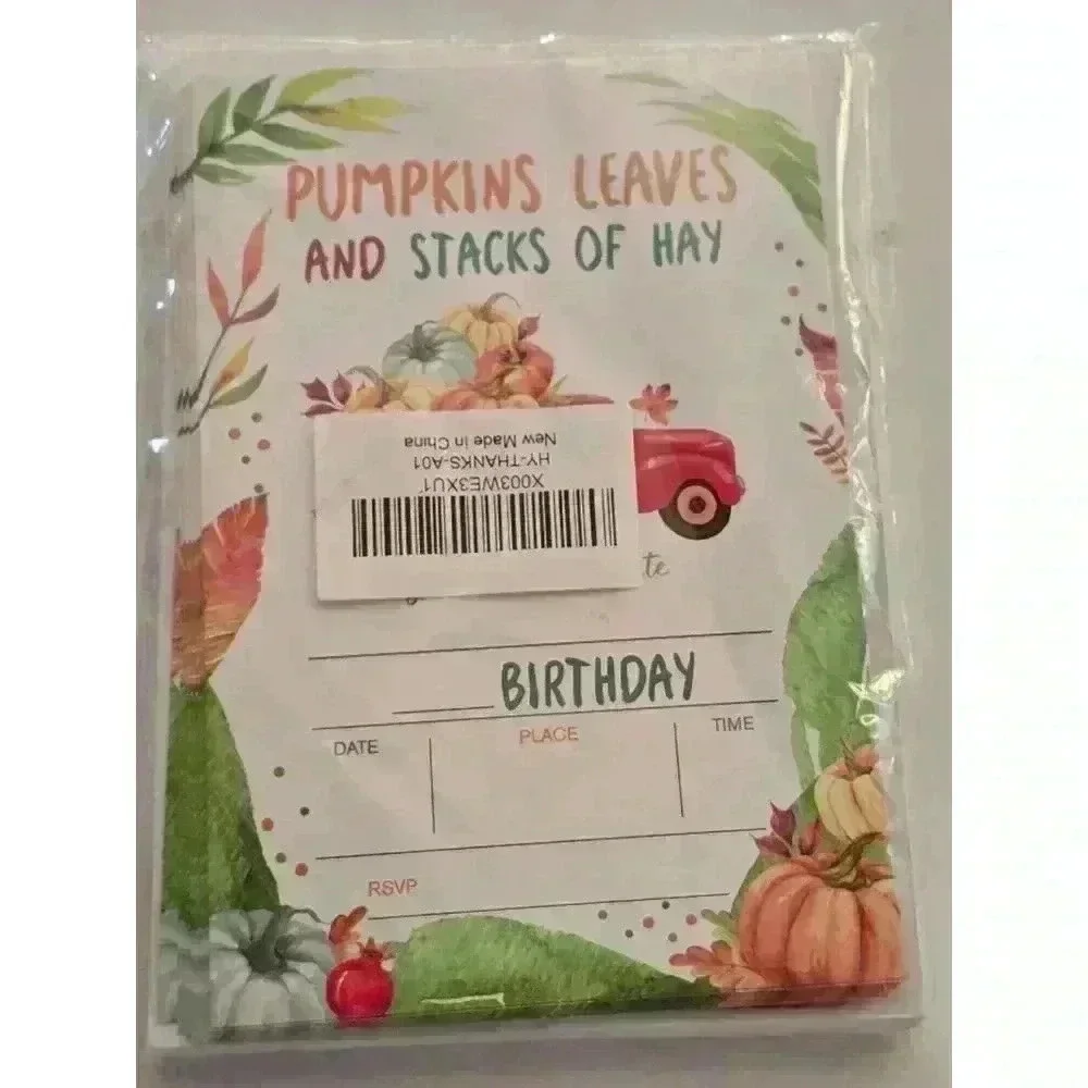 Unbranded Fall Birthday Party‎ Invitations